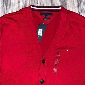 Tommy Hilfiger Sweaters - Tommy Hilfiger men’s fall button sweater in red Tommy Hilfiger Sweaters - Tommy Hilfiger men’s fall button sweater in red